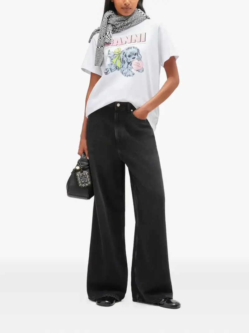 t-shirt ganni BIANCO