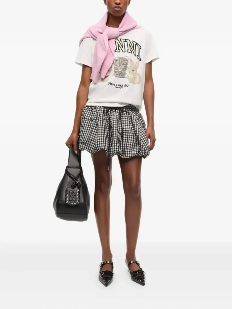 Ganni T-shirt Bianco 3895081 miniatura 2