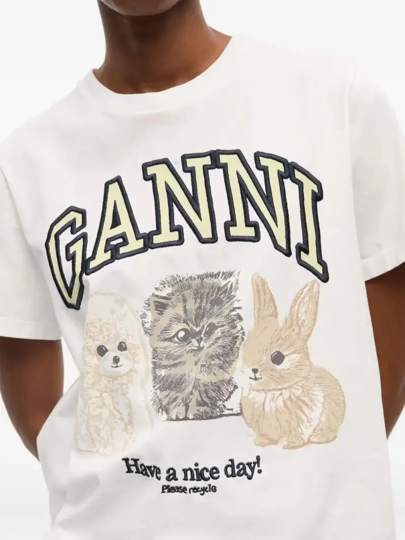 Ganni T-shirt Bianco 3895081 miniatura 3