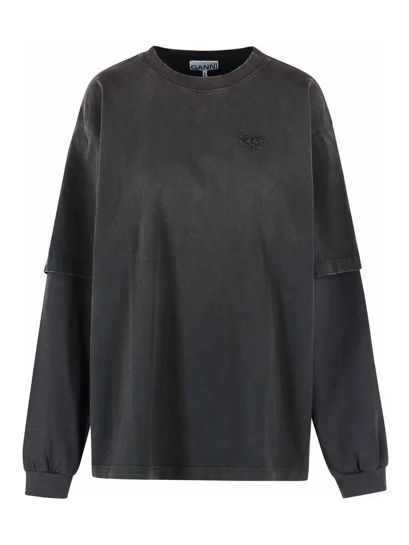 T-shirt in cotone grigio