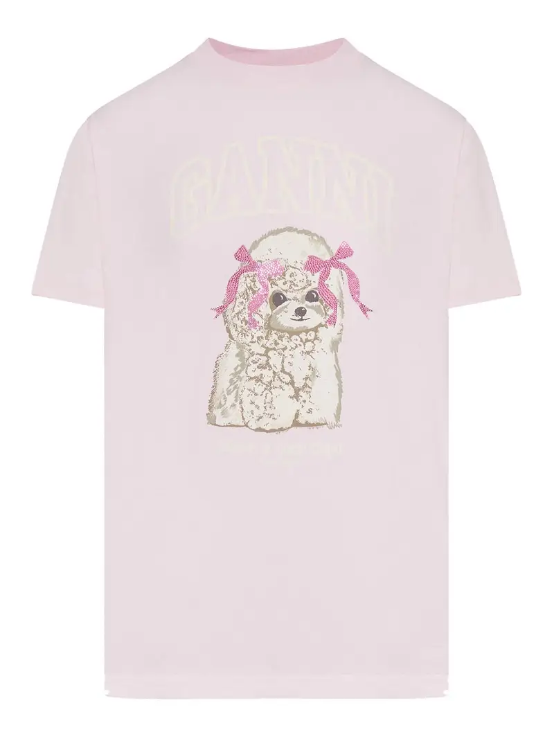 Ganni T-shirt Rosa 4008520
