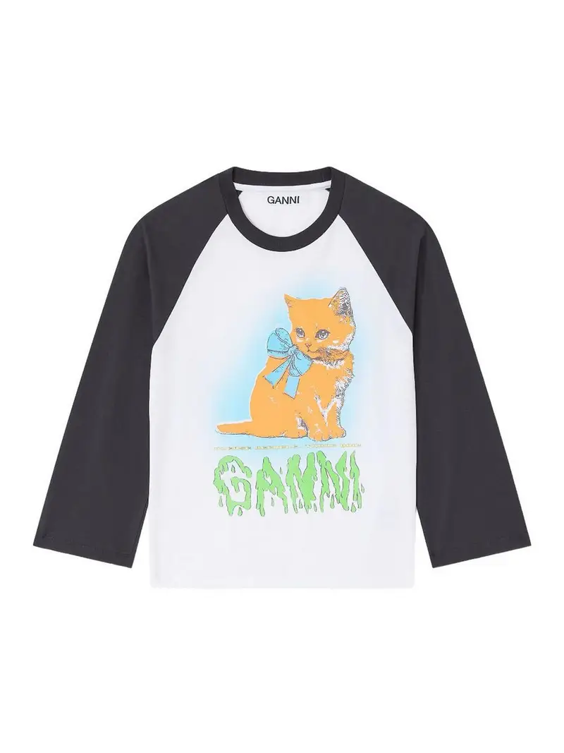 T-shirt Kitty in cotone biologico per bebÃ¨ Bianco