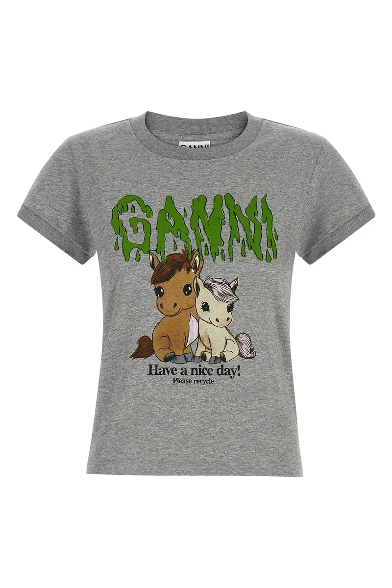 T-Shirt Pony Grigio