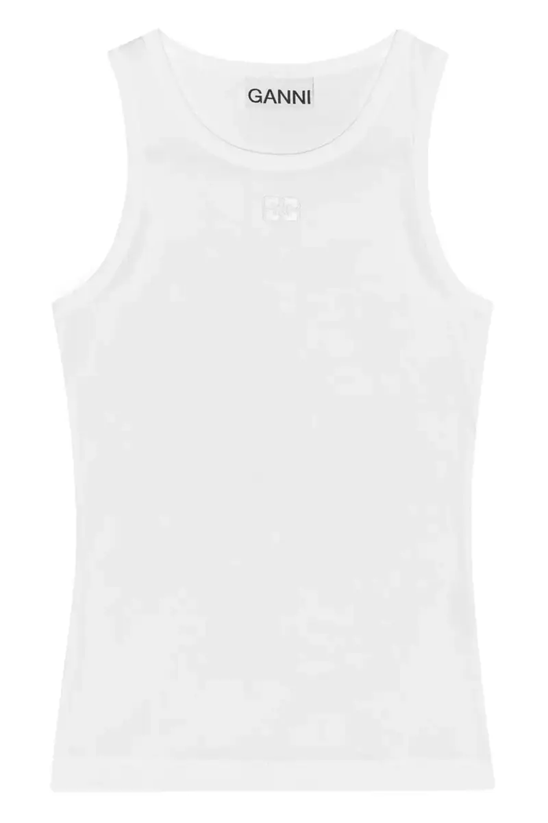 Ganni Top Bianco 4224499