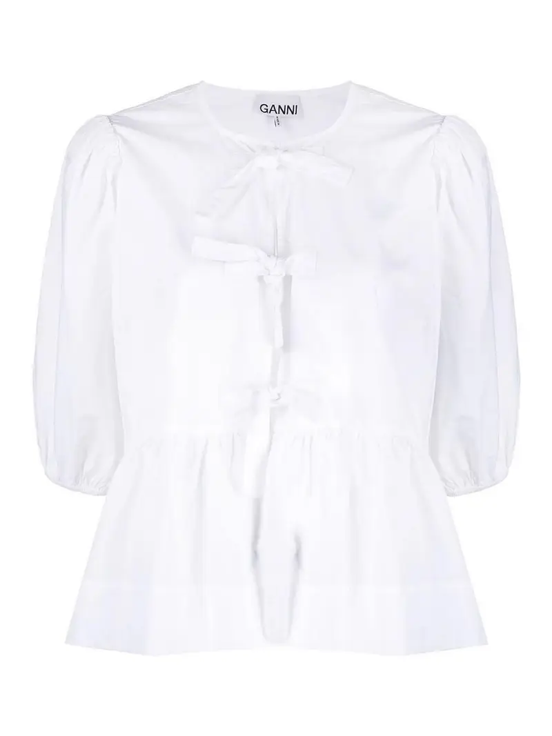 Ganni Top Bianco 3995889