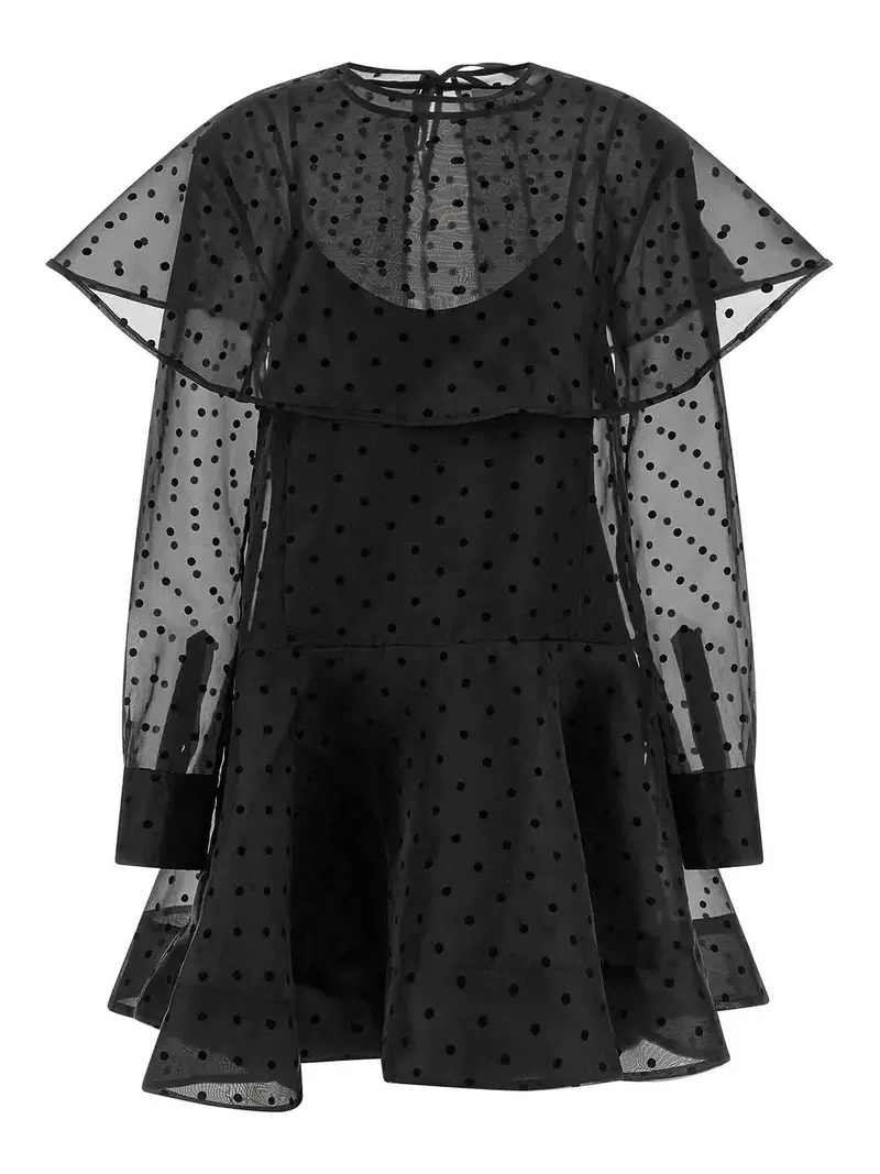 Vestito in organza nera Nero