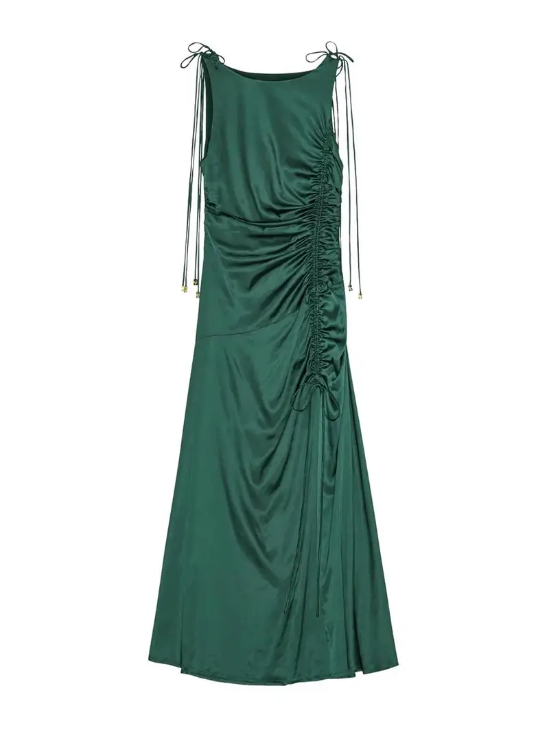 Vestito in raso Verde