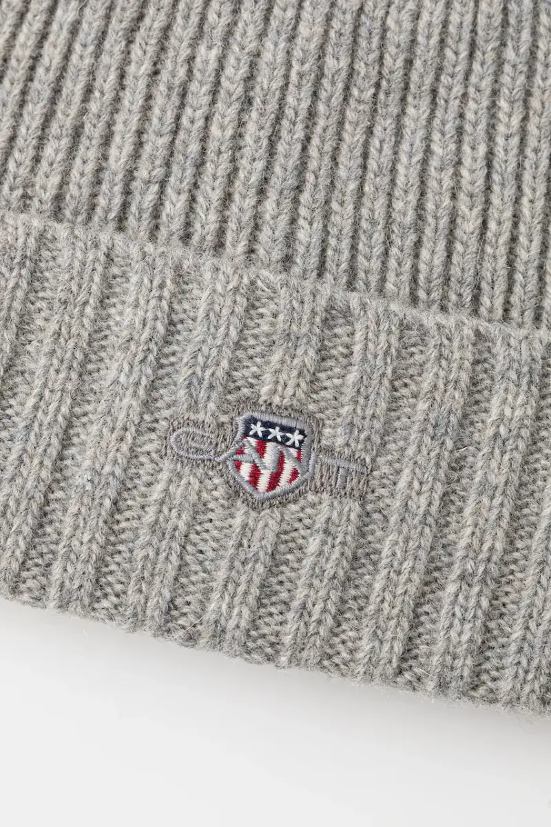 berretto in lana colore grigio miniatura 2