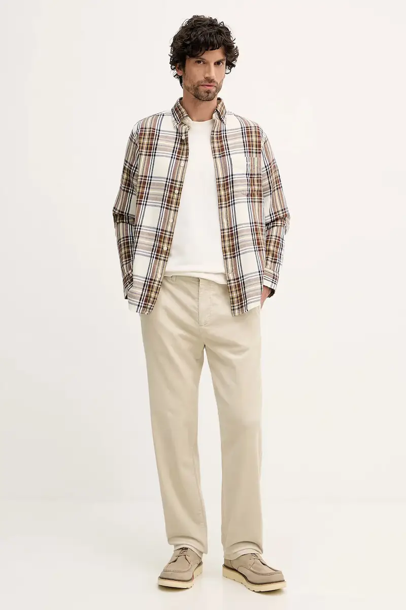 camicia in cotone Beige miniatura 2