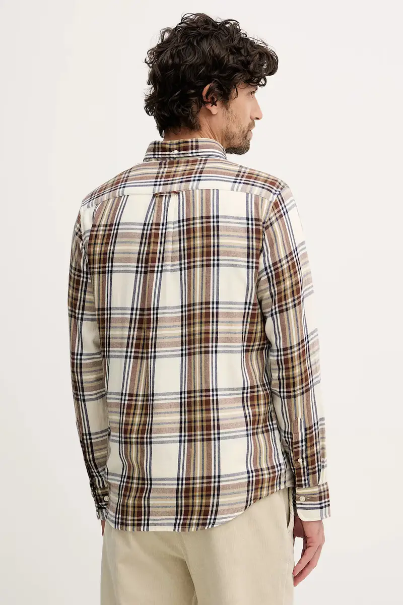 camicia in cotone Beige miniatura 3