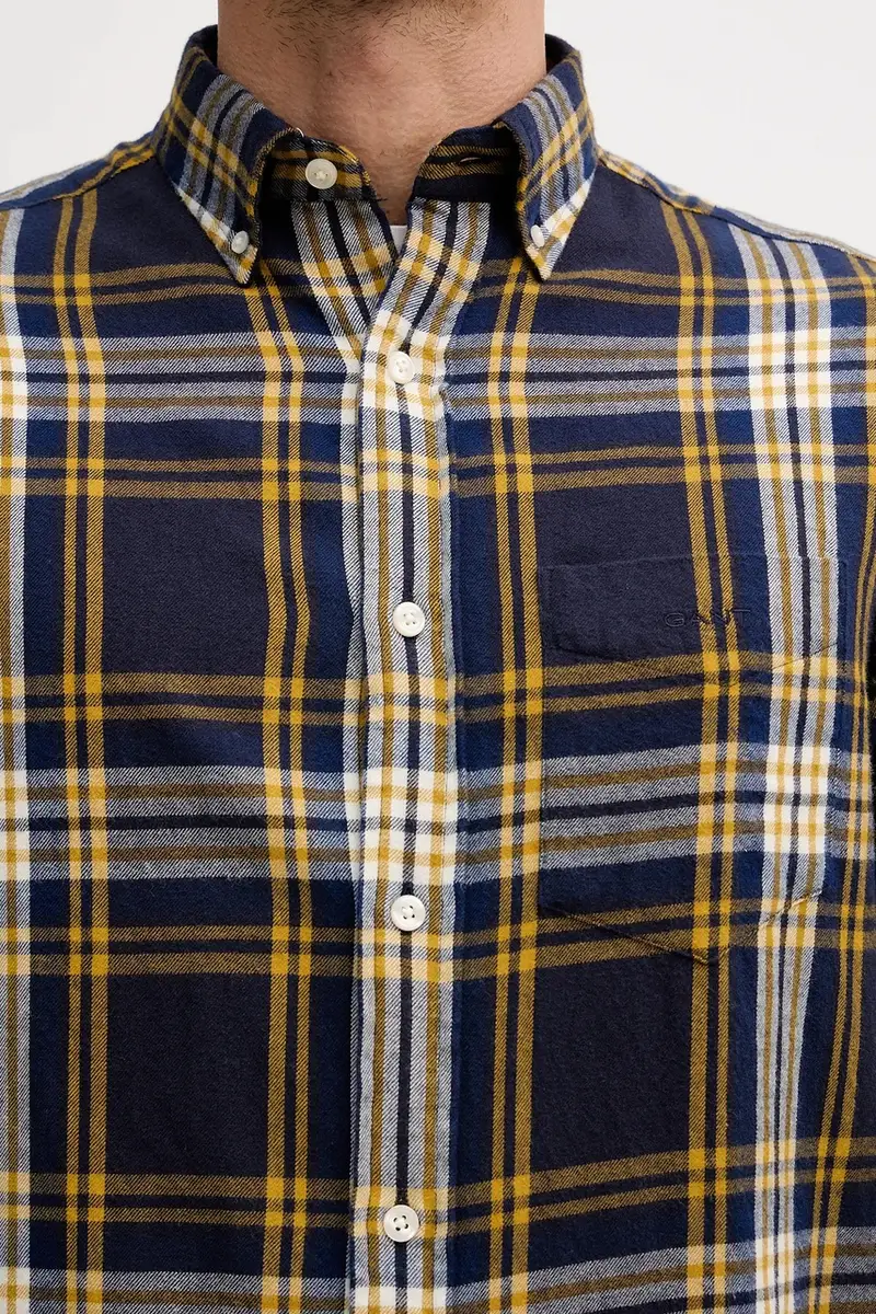 camicia in cotone Blu navy miniatura 5