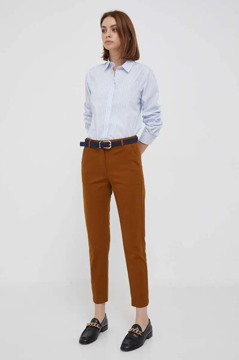 camicia in cotone donna Blu miniatura 2