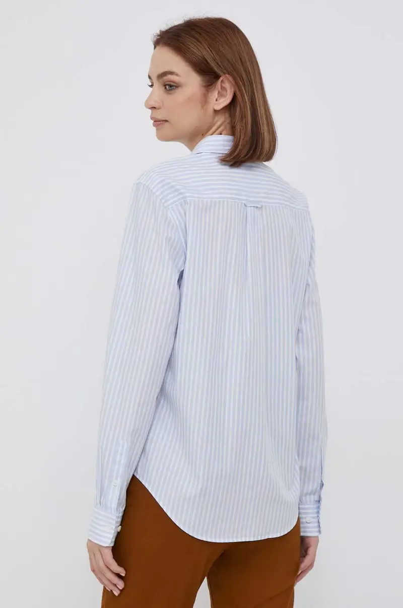 camicia in cotone donna Blu miniatura 3