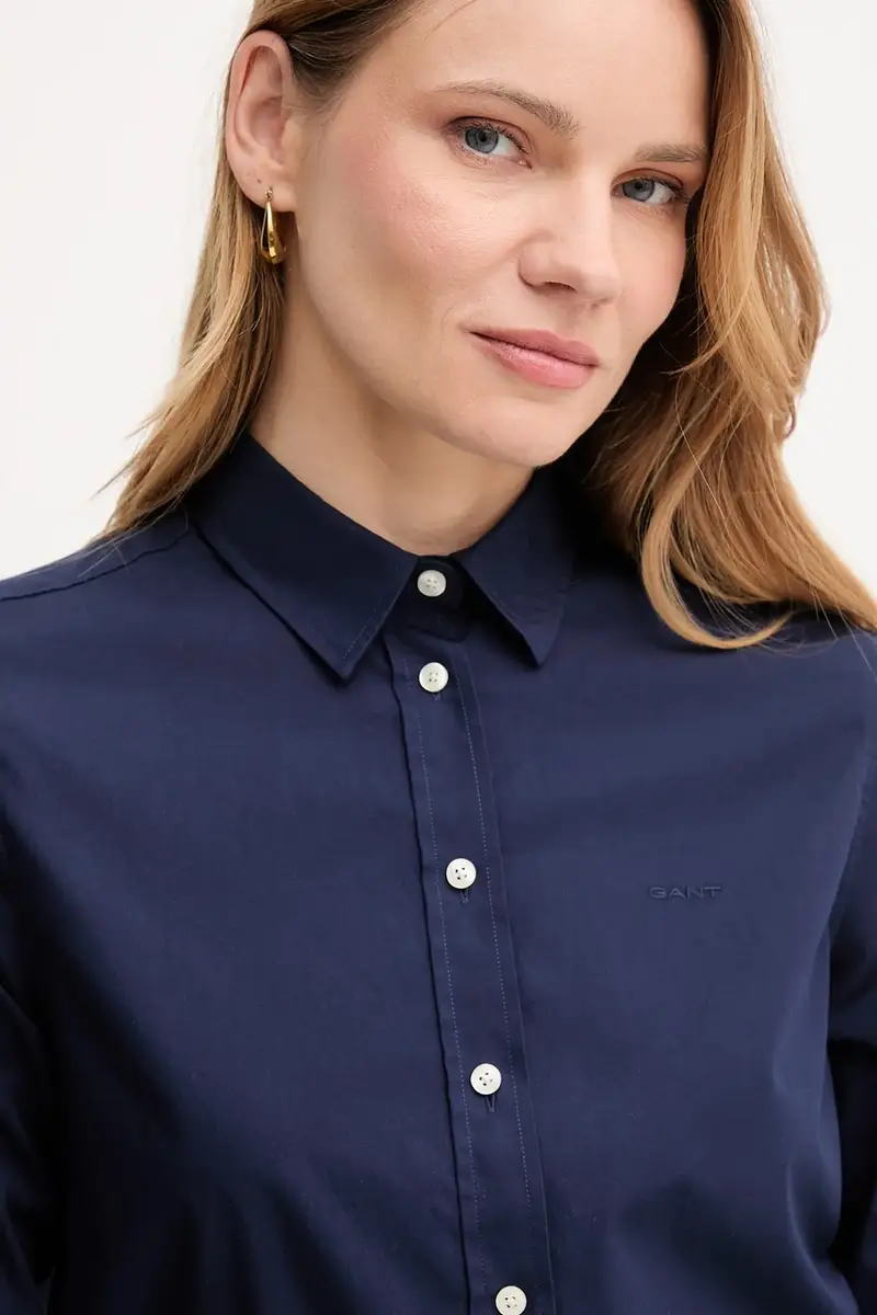camicia in cotone donna colore blu navy 4300348 miniatura 4