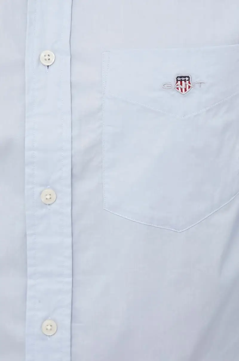 camicia in cotone uomo Blu miniatura 2