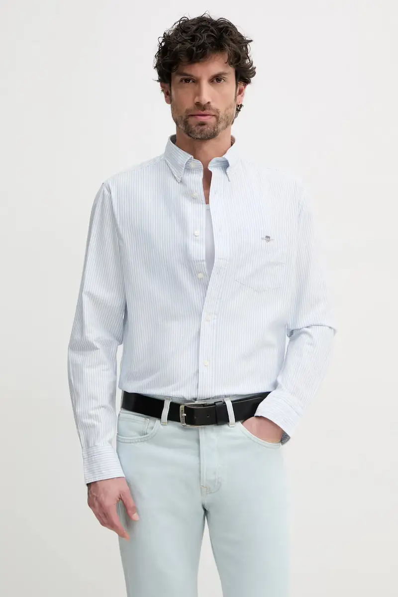 camicia in cotone uomo colore blu 3000230