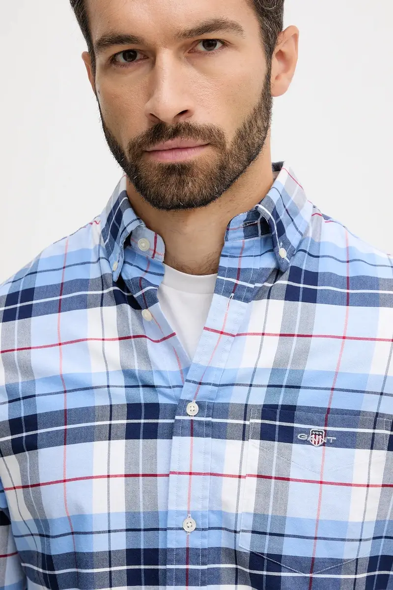 camicia in cotone uomo colore blu 3250147 miniatura 4