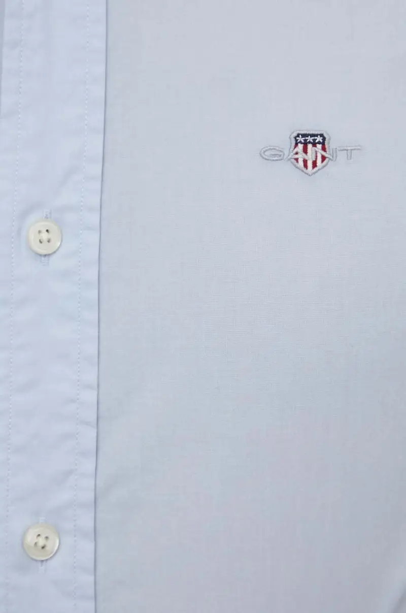 camicia in cotone uomo colore blu miniatura 5