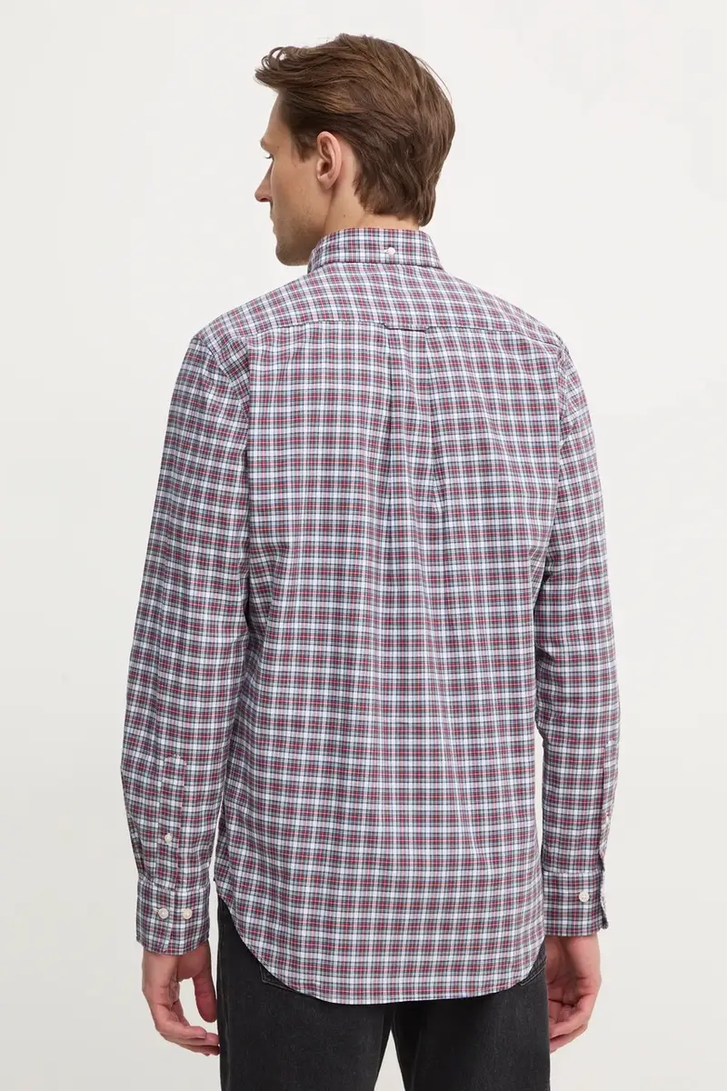 camicia in cotone uomo colore granata 3250002 miniatura 4