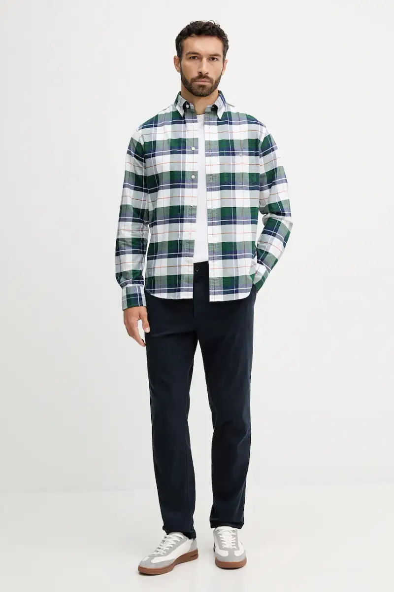 camicia in cotone uomo colore verde 3250147 miniatura 2