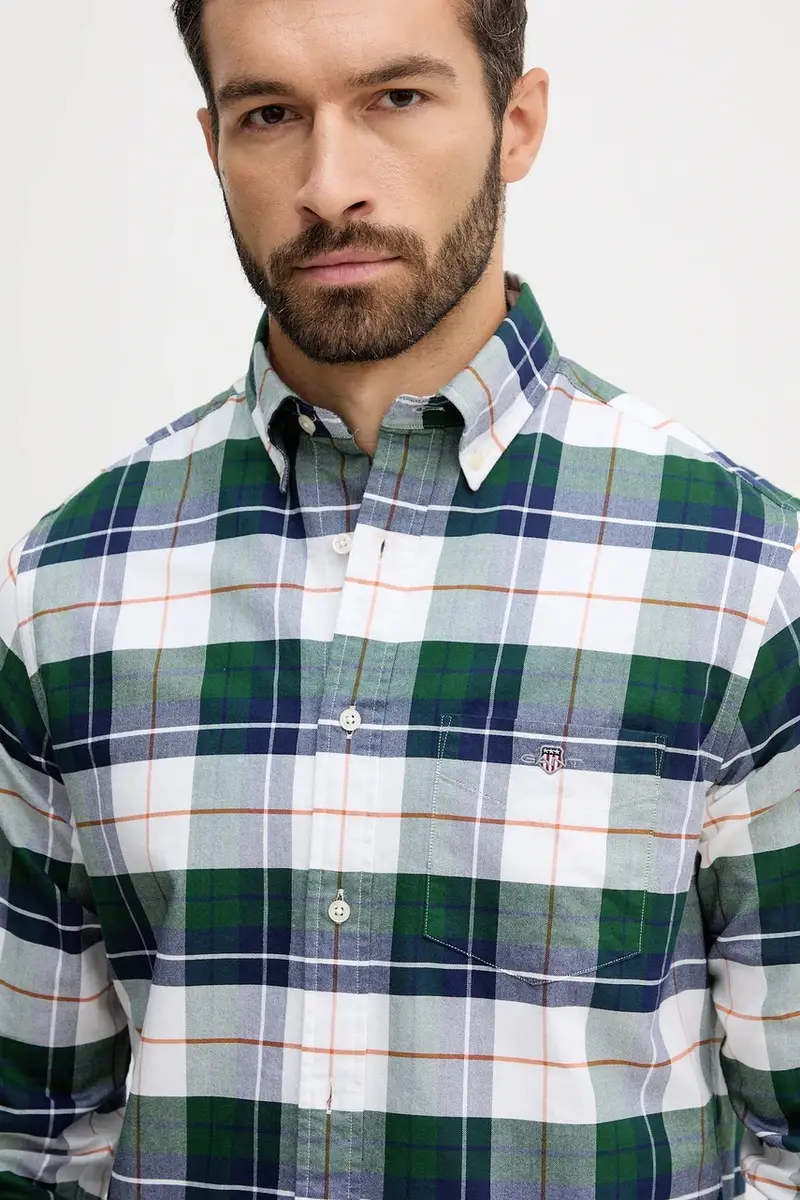 camicia in cotone uomo colore verde 3250147 miniatura 4