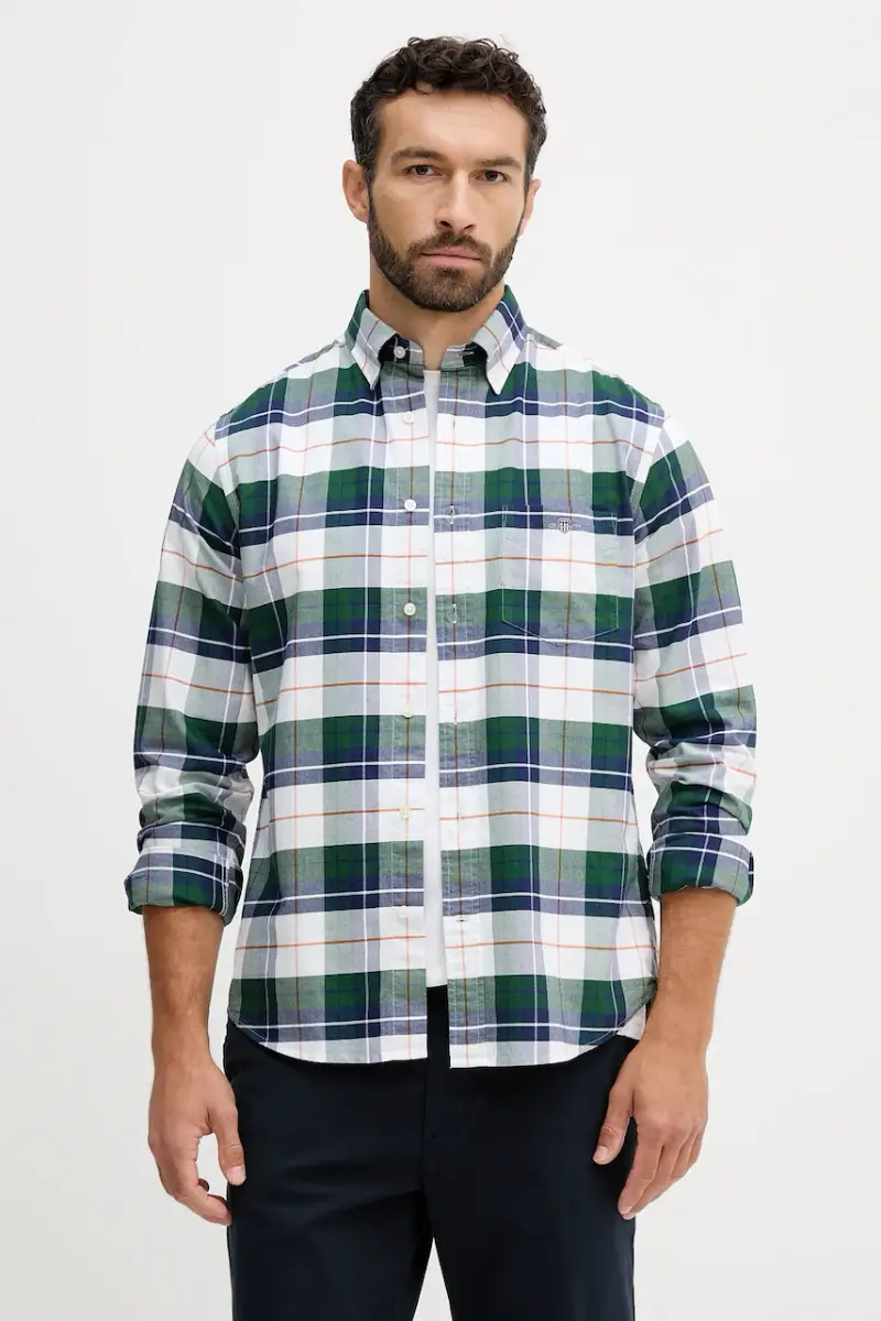 camicia in cotone uomo colore verde 3250147