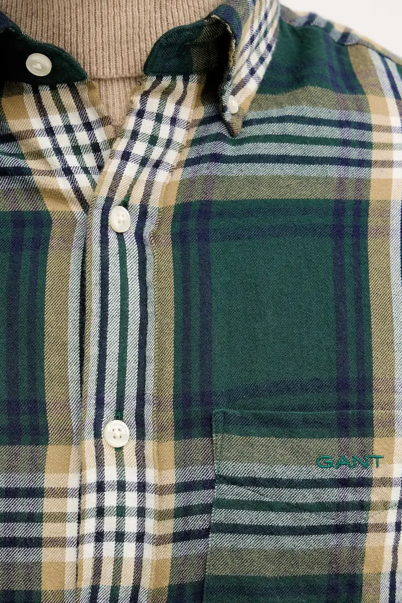camicia in cotone Verde miniatura 4