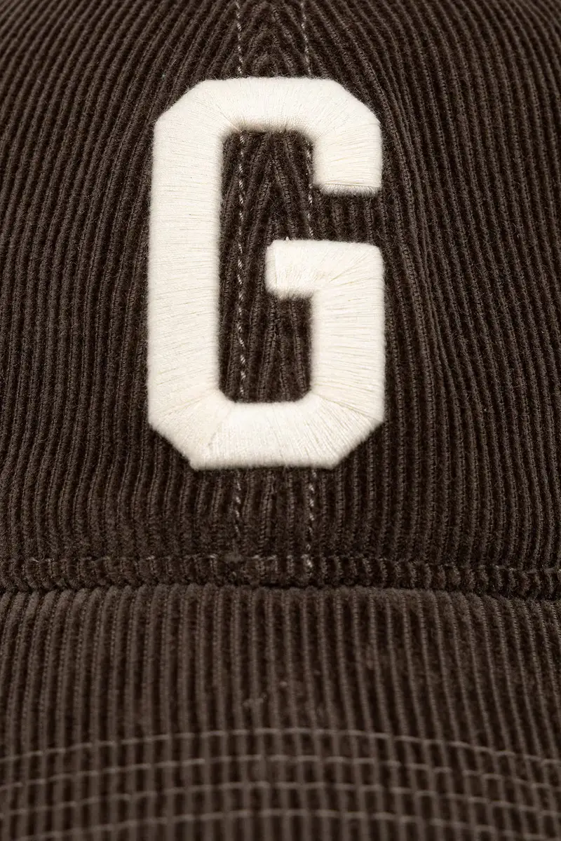 cappello con visiera in velluto a coste colore verde 9900280 miniatura 4