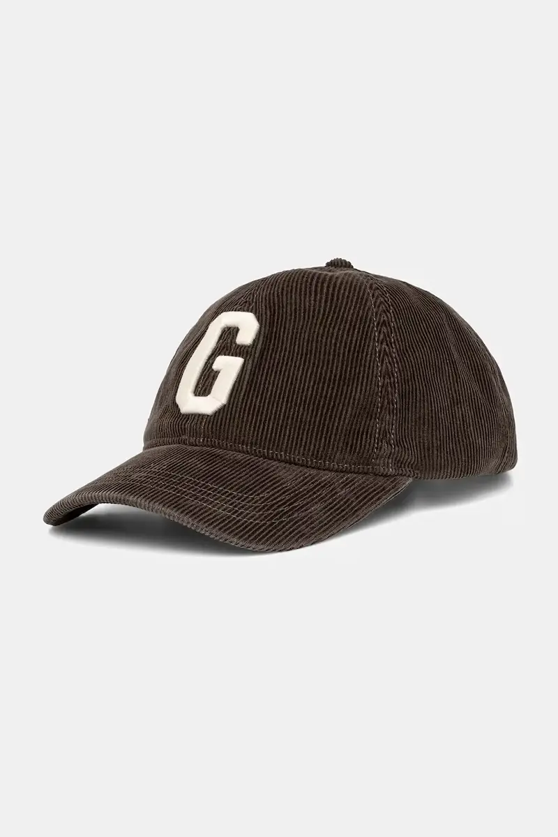 cappello con visiera in velluto a coste colore verde 9900280