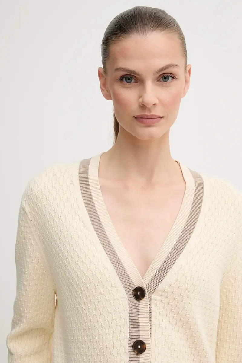 Gant Cardigan Donna Beige 2885536 miniatura 4