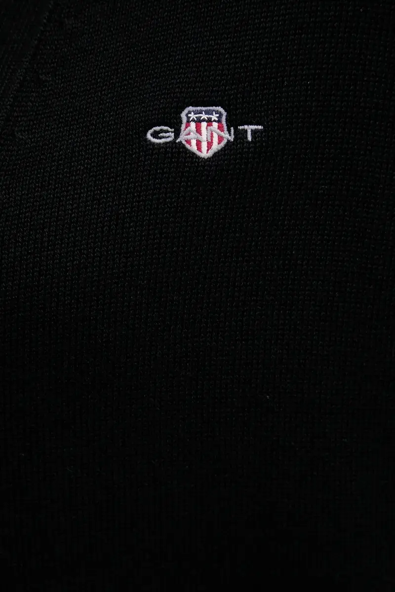 Gant Cardigan Uomo Nero 3648443 miniatura 5