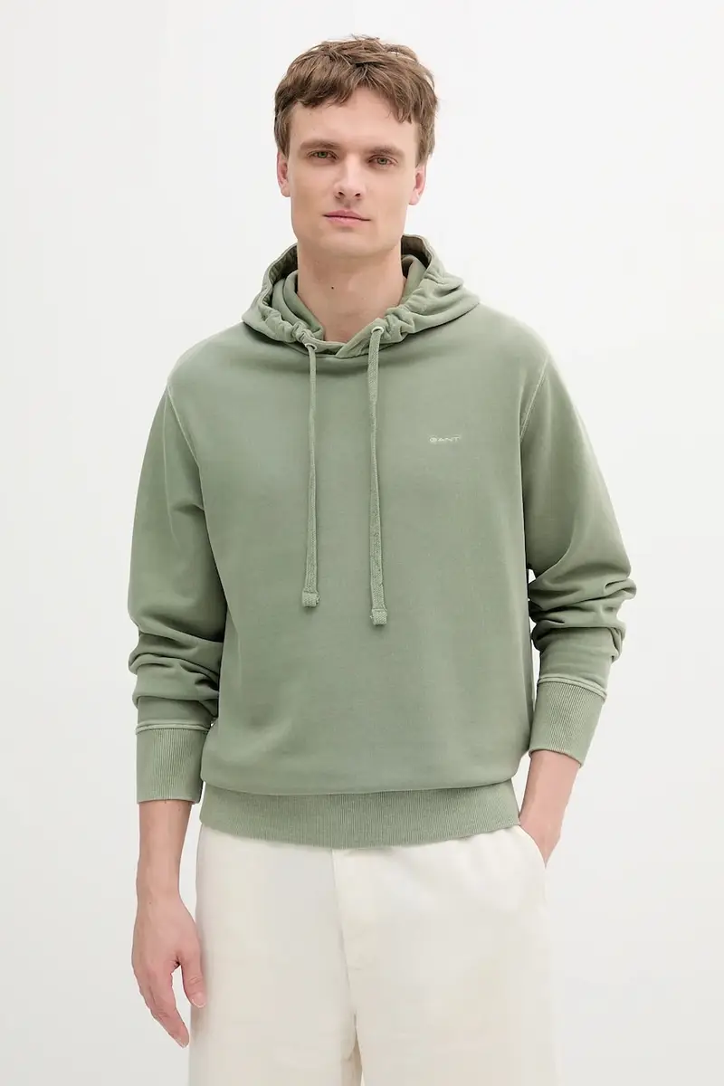 felpa in cotone colore verde con cappuccio 2067035