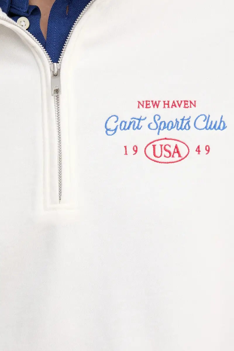 felpa in cotone donna colore bianco con applicazione 4204215 miniatura 5