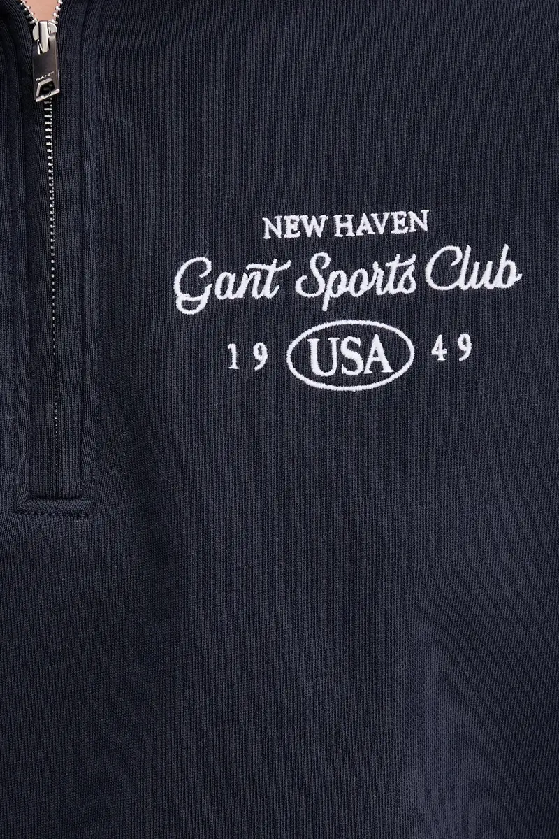 felpa in cotone donna colore blu navy con applicazione 4204215 miniatura 5