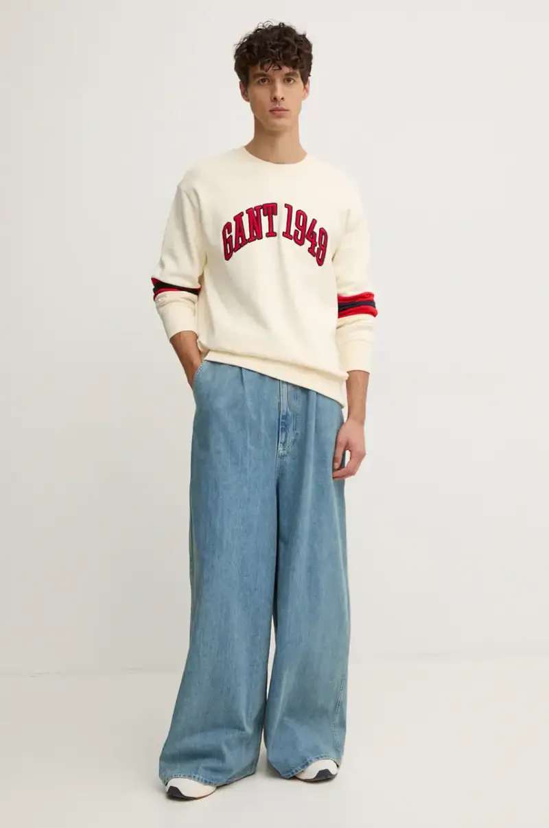 felpa in cotone uomo colore beige 2036040