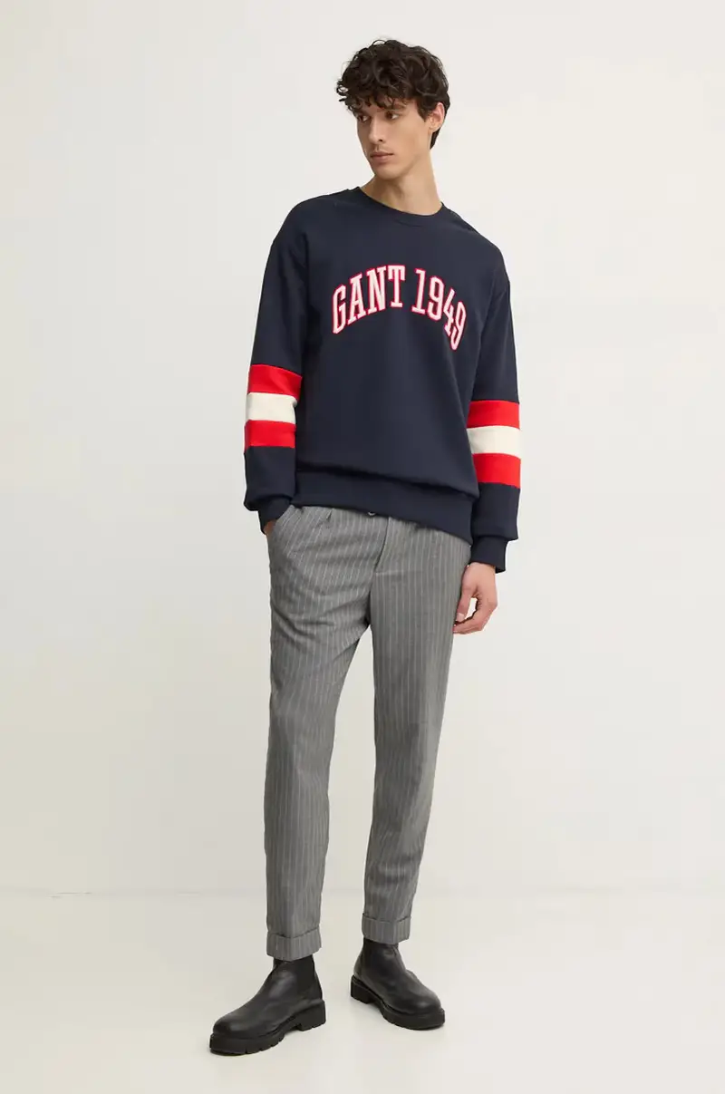 felpa in cotone uomo colore blu navy 2036040 miniatura 2