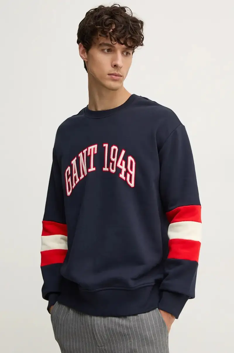 felpa in cotone uomo colore blu navy 2036040 miniatura 4