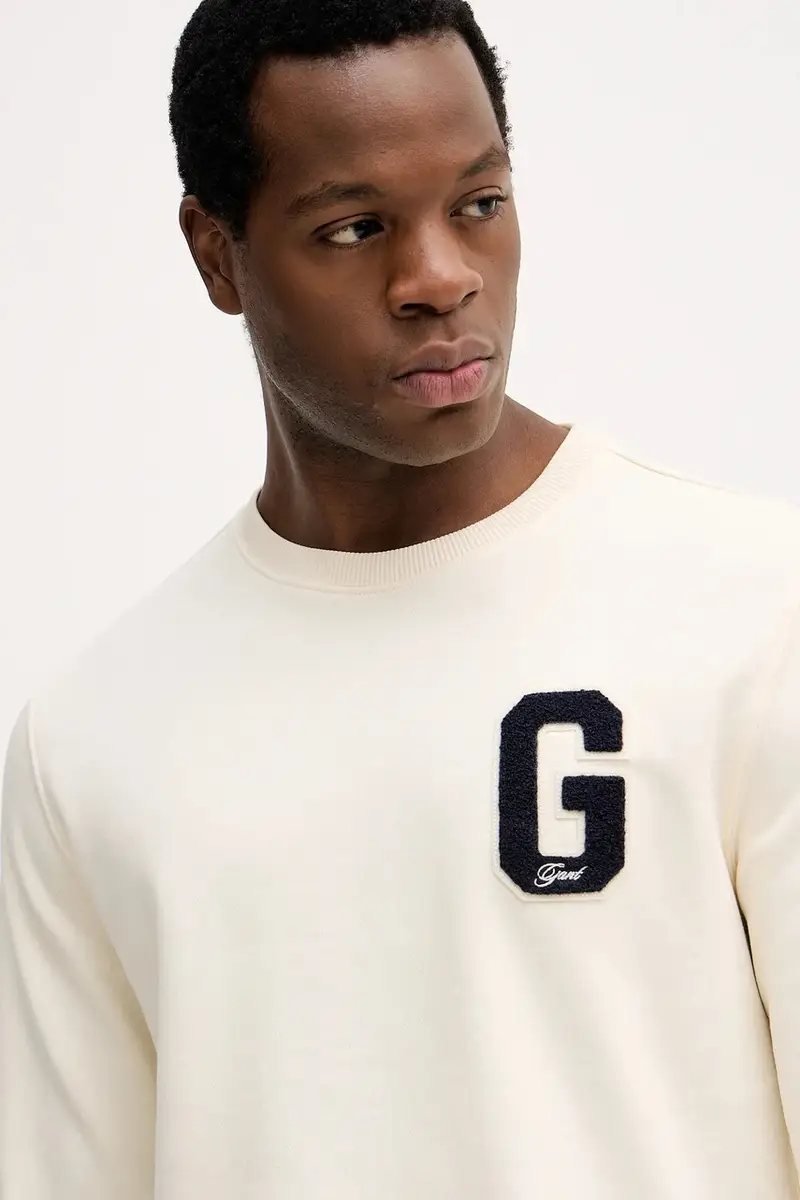 felpa uomo colore beige con applicazione 2067062 miniatura 4