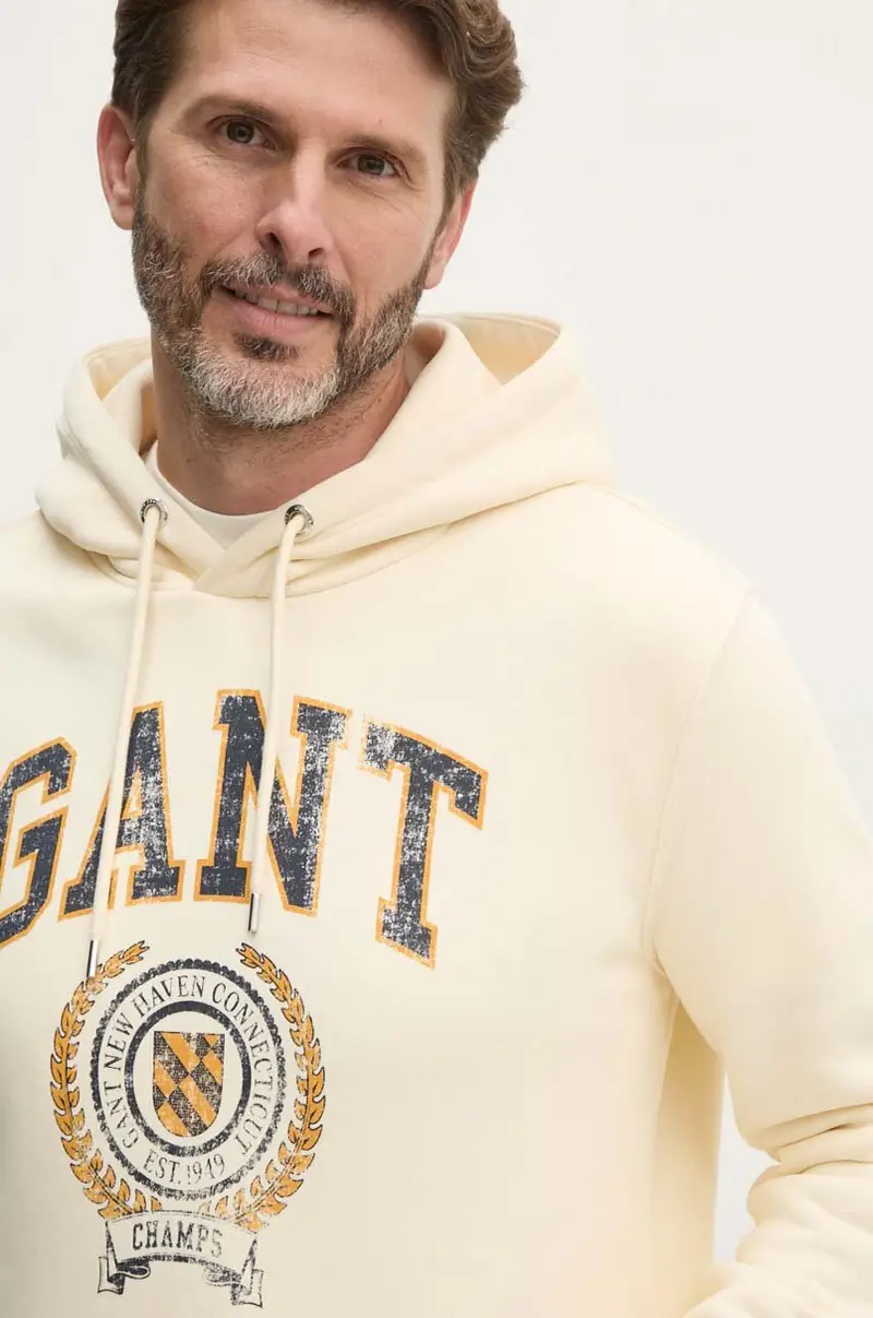 felpa uomo colore beige con cappuccio 2015068