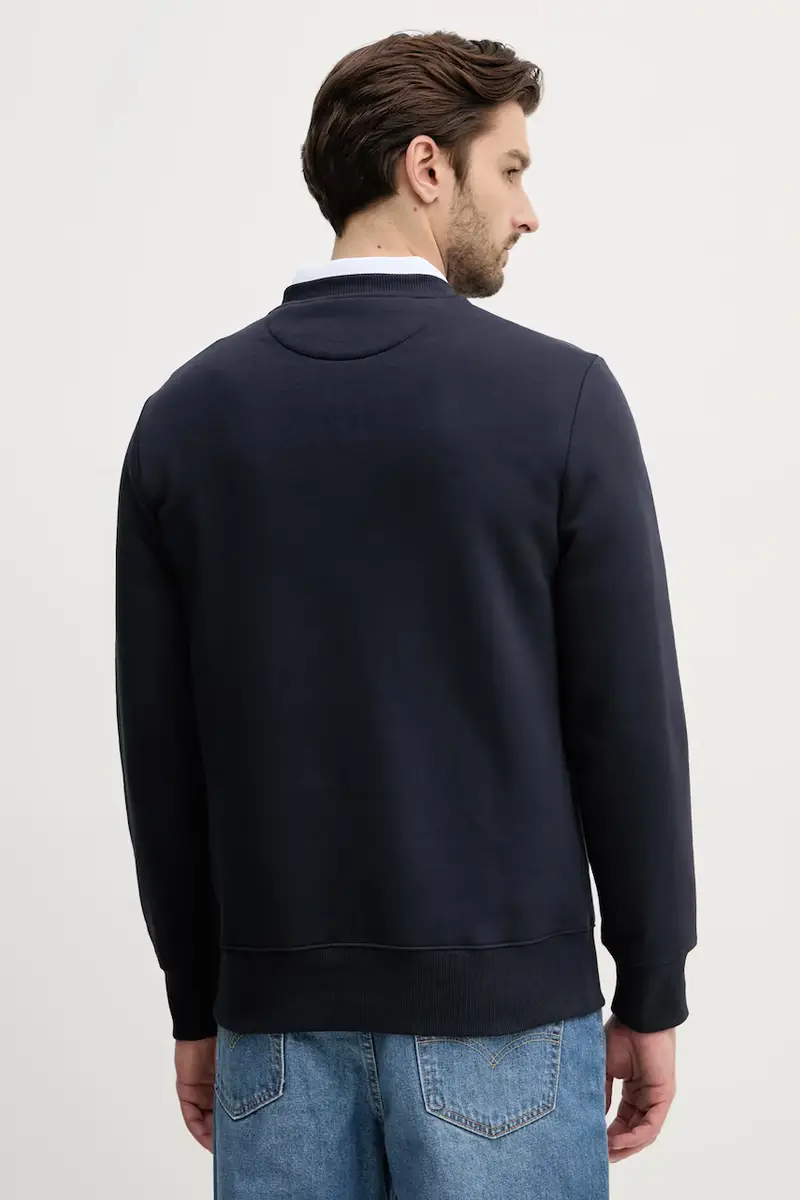 felpa uomo colore blu navy con applicazione 2067039 miniatura 3