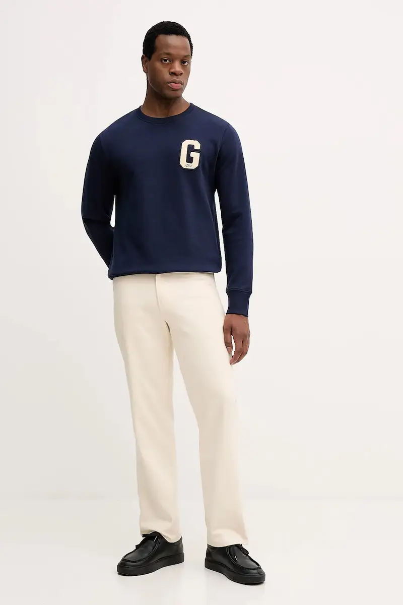 felpa uomo colore blu navy con applicazione 2067062 miniatura 2