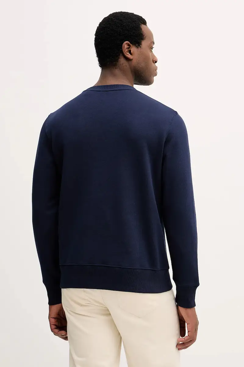 felpa uomo colore blu navy con applicazione 2067062 miniatura 3