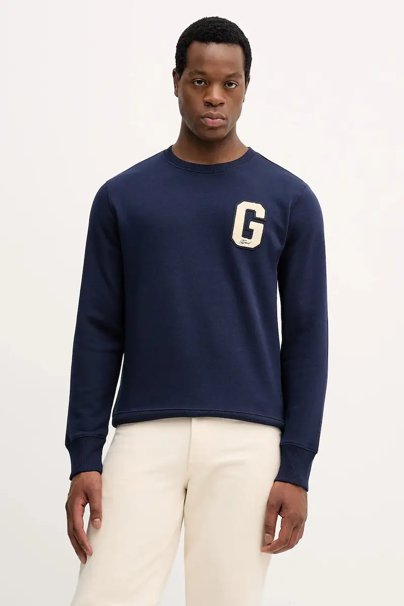 felpa uomo colore blu navy con applicazione 2067062