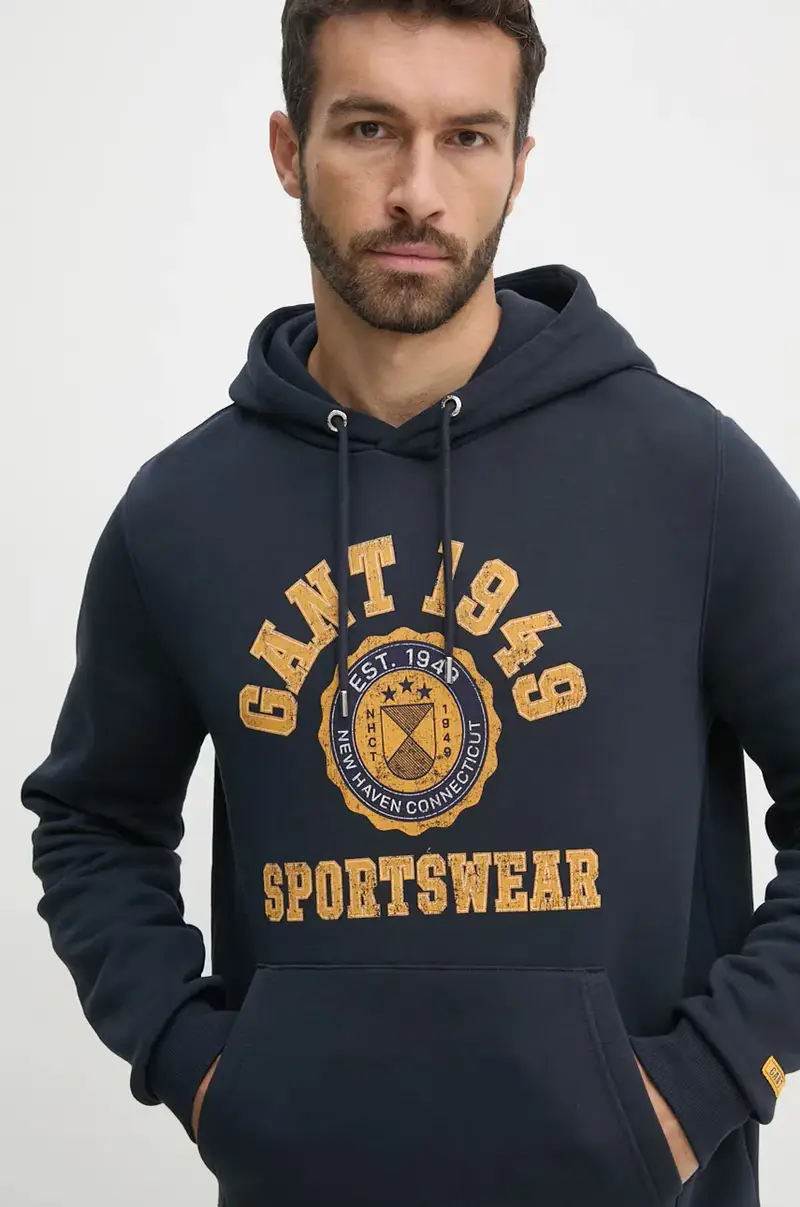 felpa uomo colore blu navy con cappuccio 2015068