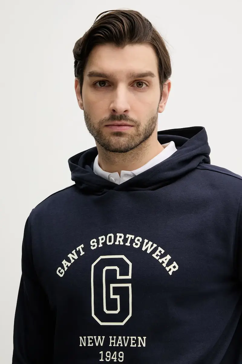 felpa uomo colore blu navy con cappuccio 2067033 miniatura 4