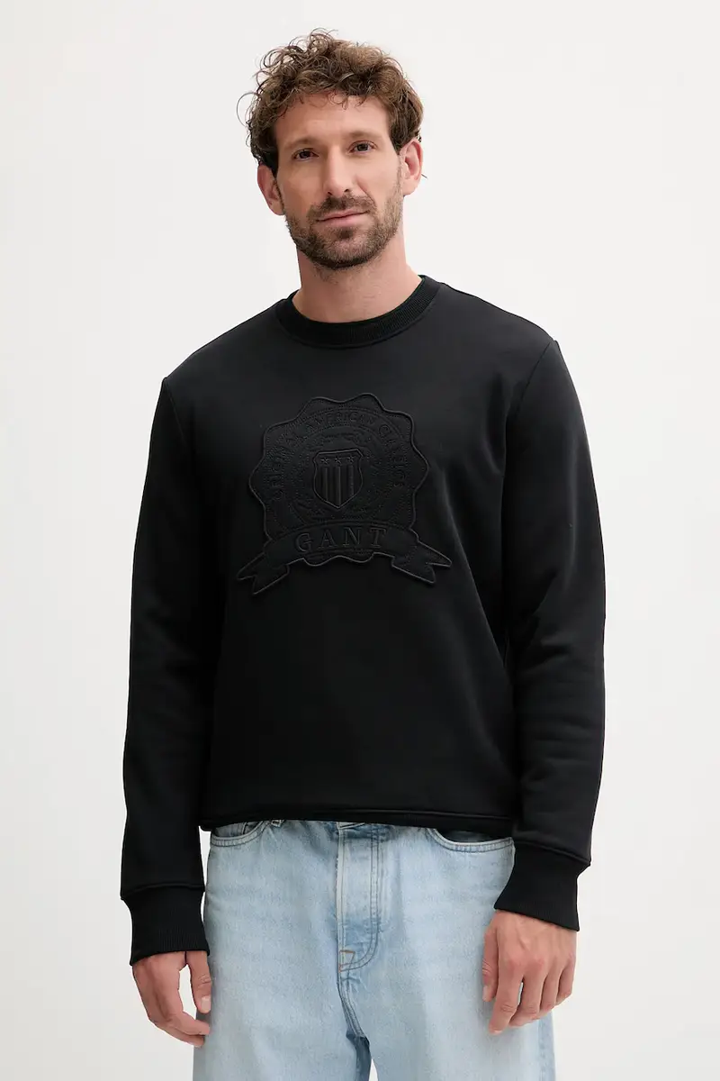 felpa uomo colore nero con applicazione 2067075