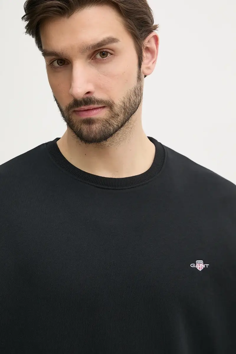 felpa uomo colore nero con applicazione miniatura 4