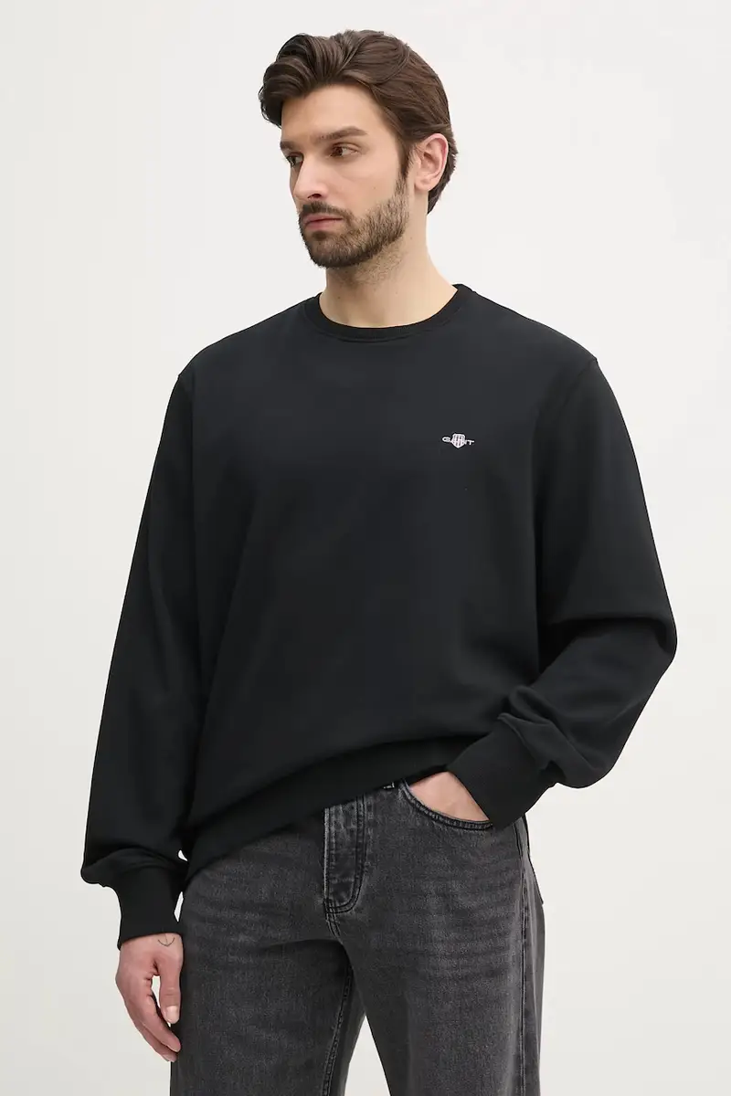 felpa uomo colore nero con applicazione