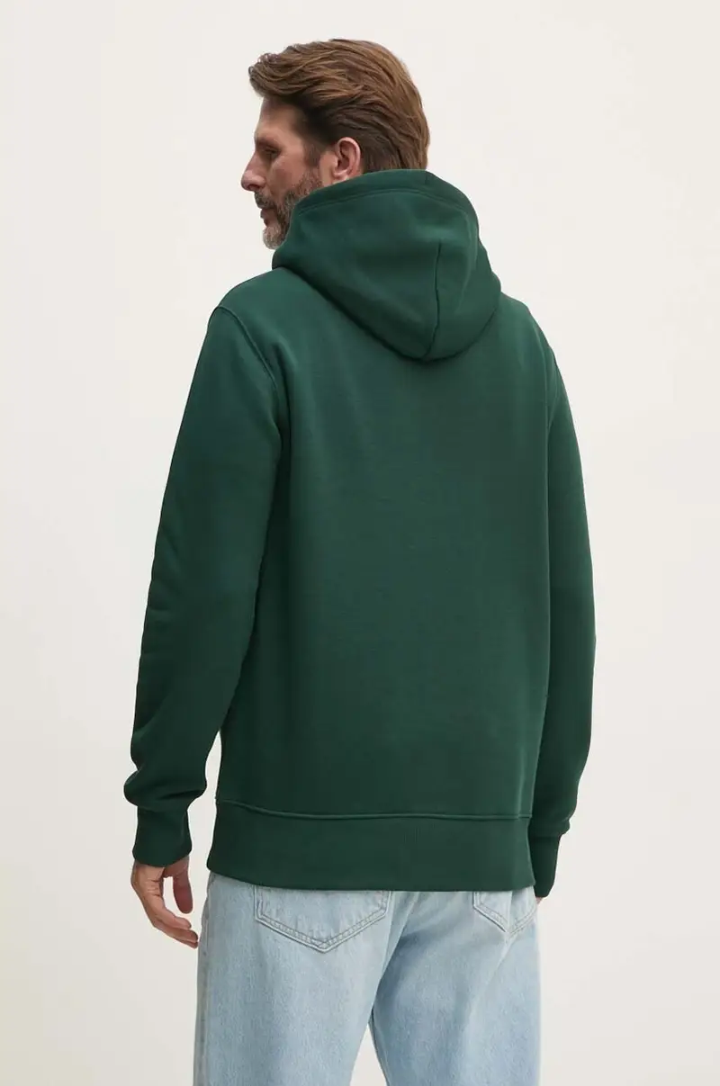 felpa uomo colore verde con cappuccio 2015068 miniatura 2