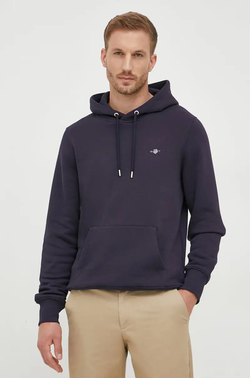 felpa uomo con cappuccio Blu navy